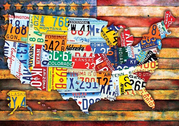Buffalo Games (2483) - "Road Trip U.S.A." - 300 pieces puzzle