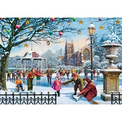 Falcon (11185) - "Festive Skaters" - 1000 pieces puzzle