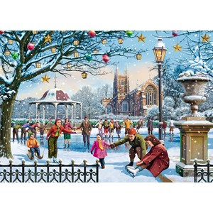 Falcon (11185) - "Festive Skaters" - 1000 pieces puzzle