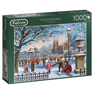 Falcon (11185) - "Festive Skaters" - 1000 pieces puzzle