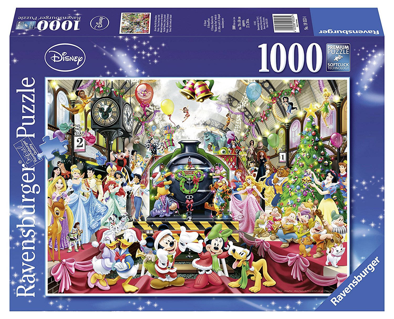 Ravensburger Puzzle 1000 Disney 19553 Alle an Bord für Weihnachten Art.-Nr 