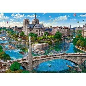 Castorland (B-52653) - "Paris, Notre Dame" - 500 pieces puzzle