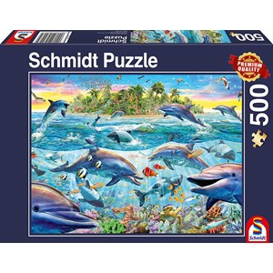 Schmidt Spiele (58227) - "Dolphin Reef" - 500 pieces puzzle