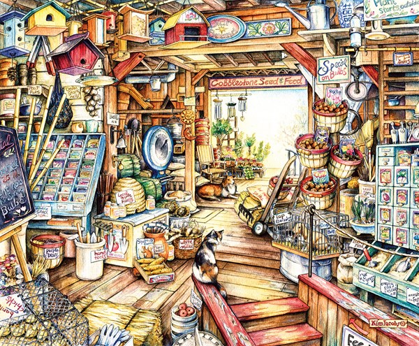 SunsOut (23429) - Kim Jacobs: "Seed and Feed" - 1000 pieces puzzle