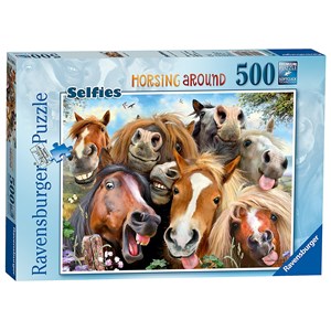 Ravensburger (14763) - "Horses Selfie" - 500 pieces puzzle