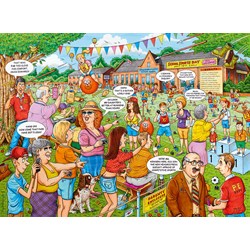 Ravensburger (14749) - Geoffrey Tristram: "School Sports Day" - 500 pieces puzzle