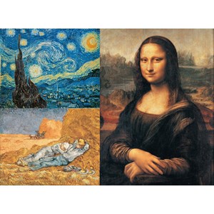 Clementoni (08008) - Leonardo Da Vinci, Vincent van Gogh: "Museum Collection" - 1000 pieces puzzle