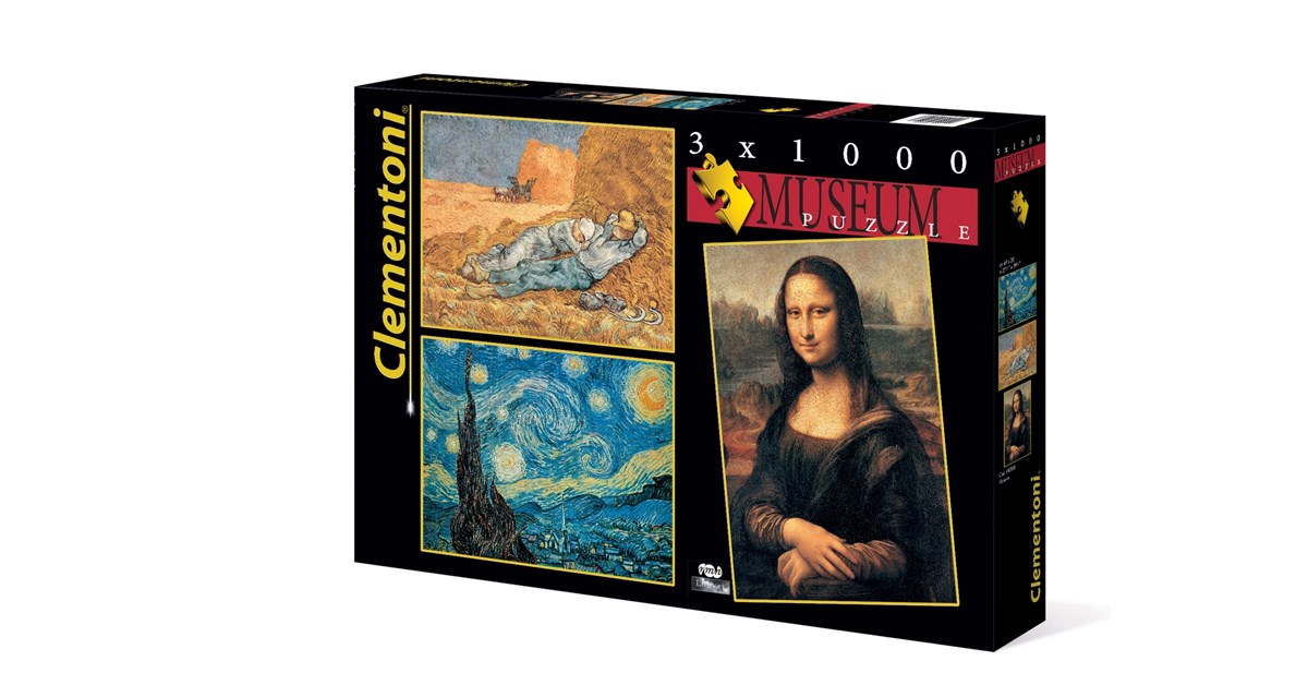 fluweel Verpletteren terwijl Clementoni (08008) - Leonardo Da Vinci, Vincent van Gogh: "Museum  Collection" - 1000 pieces puzzle