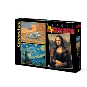 Clementoni (08008) - Leonardo Da Vinci, Vincent van Gogh: "Museum Collection" - 1000 pieces puzzle