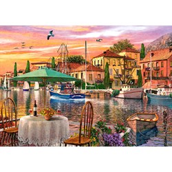 Castorland (B-52912) - "Sunset Harbour" - 500 pieces puzzle