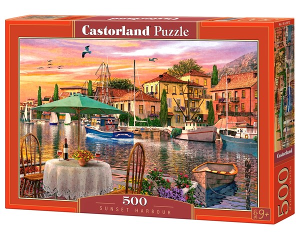 Castorland (B-52912) - "Sunset Harbour" - 500 pieces puzzle