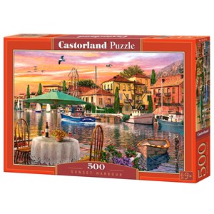Castorland (B-52912) - "Sunset Harbour" - 500 pieces puzzle