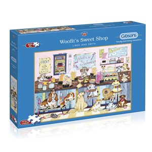 Gibsons (G3530) - Linda Jane Smith: "Woofit's Sweet Shop" - 500 pieces puzzle