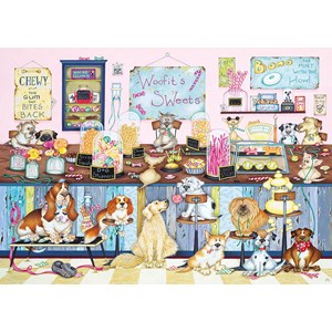 Gibsons (G3530) - Linda Jane Smith: "Woofit's Sweet Shop" - 500 pieces puzzle