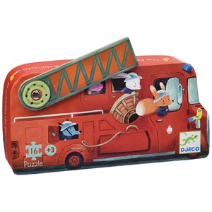 Djeco (07269) - "Fire Truck" - 16 pieces puzzle