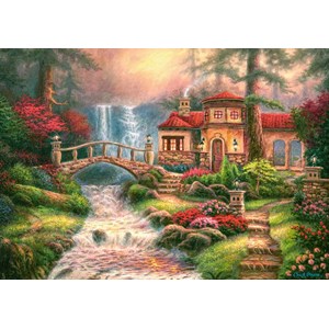 Castorland (B-52202) - Chuck Pinson: "Sierra River Falls" - 500 pieces puzzle