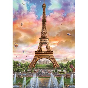 Jumbo (18533) - "Eiffel Tower, Paris" - 500 pieces puzzle