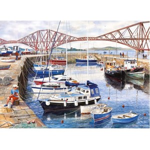 Gibsons (G6089) - Terry Harrison: "Queensferry Fishing Harbour" - 1000 pieces puzzle