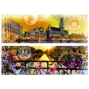 Grafika (T-00232) - "Belgium and the Netherlands" - 1000 pieces puzzle