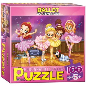 Eurographics (6100-0414) - "Go Girls Go! Ballet" - 100 pieces puzzle