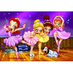Eurographics (6100-0414) - "Go Girls Go! Ballet" - 100 pieces puzzle