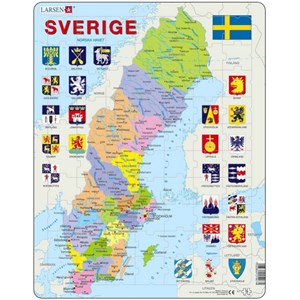 Larsen (A7-SE) - "Sweden Political Map - SE" - 70 pieces puzzle