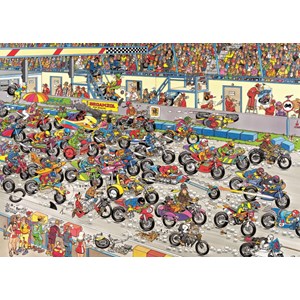 Jumbo (02046) - Jan van Haasteren: "Motorbike Race" - 1000 pieces puzzle