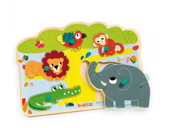 Djeco (01708) - "Baobab, Musical Puzzle" - 5 pieces puzzle