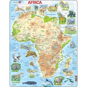 Larsen (A22-GB) - "Africa - GB" - 63 pieces puzzle