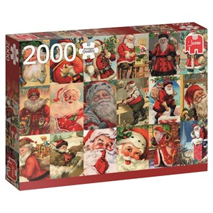 Jumbo (18589) - "Vintage Santa's" - 2000 pieces puzzle