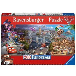 Ravensburger (12645) - "Disney Cars Panoramic" - 200 pieces puzzle