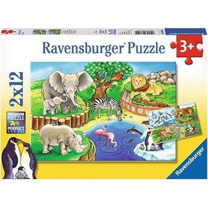 Ravensburger (07602) - "Animals in the Zoo" - 12 pieces puzzle