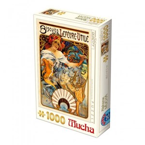 D-Toys (66930-MU04) - Alphonse Mucha: "Lefèvre-Utile Biscuits" - 1000 pieces puzzle
