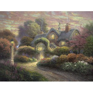 Schmidt Spiele (59466) - Thomas Kinkade: "Cottage" - 1000 pieces puzzle