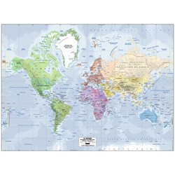 Ravensburger (14760) - "Map of the World (in French)" - 500 pieces puzzle