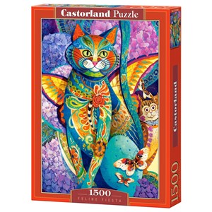 Castorland (C-151448) - David Galchutt: "Feline Fiesta" - 1500 pieces puzzle