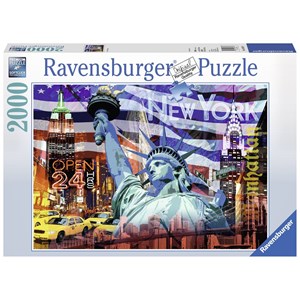 Ravensburger (16687) - "New York Collage" - 2000 pieces puzzle