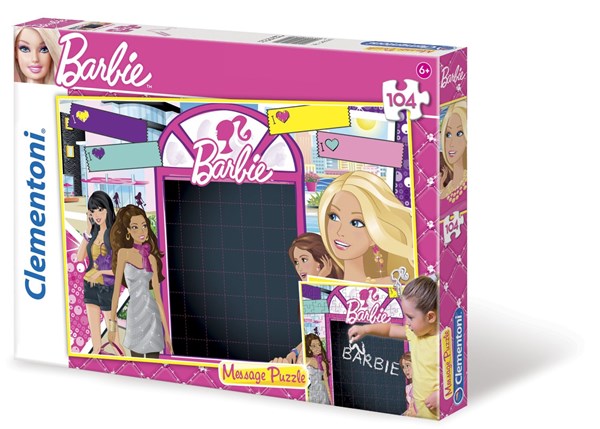Clementoni (20231) - Message-Puzzle Barbie - 104 pieces puzzle