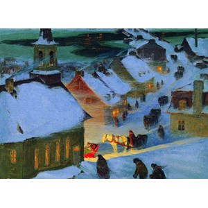 Eurographics (6000-7184) - "Clarence Gagnon, Christmas Mass" - 1000 pieces puzzle