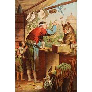 Grafika Kids (00127) - Carl Offterdinger: "The Wolf and the Seven Young Kids" - 100 pieces puzzle
