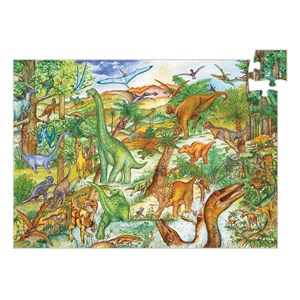 Djeco (07424) - "Discover the Dinosaurs + Poster" - 100 pieces puzzle