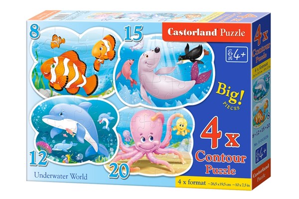 Castorland (B-043026) - "Underwater World" - 8 12 15 20 pieces puzzle