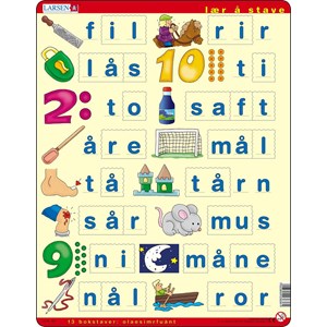 Larsen (LS36-NO) - "Learn to spell - NO" - 23 pieces puzzle
