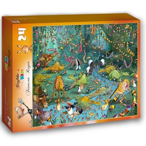 Grafika Kids (00804) - François Ruyer: "Jungle" - 24 pieces puzzle