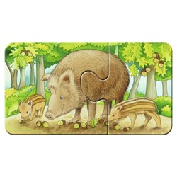 Ravensburger (07365) - "Cute Forest Animals" - 2 pieces puzzle