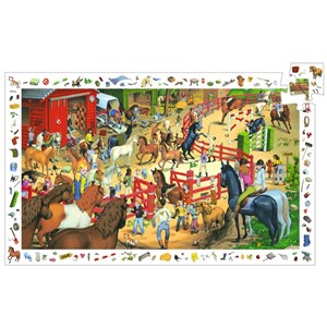 Djeco (07454) - "Horse riding + Poster" - 200 pieces puzzle