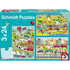 Schmidt Spiele (56218) - "A day at the Zoo" - 24 pieces puzzle