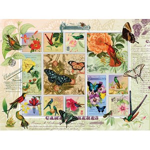 SunsOut (55962) - Finchley Arts: "Butterfly and Hummingbird Flight" - 1000 pieces puzzle